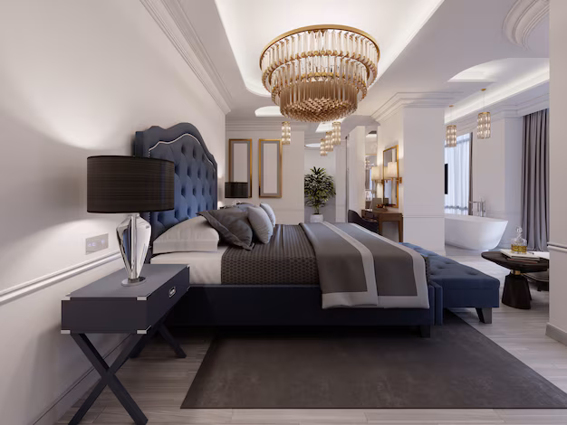 Crystal Chandelier with Backlit Ceiling
