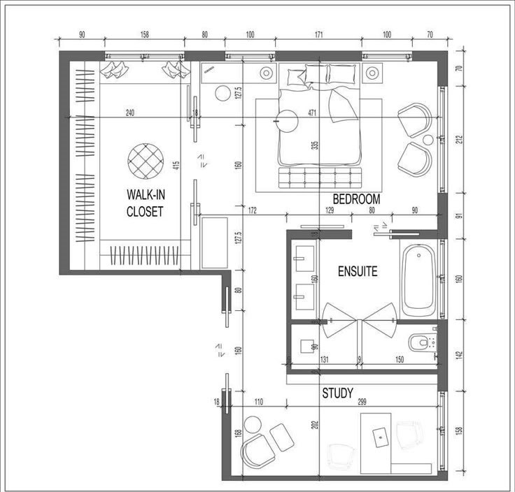 Contemporary Bedroom Plan