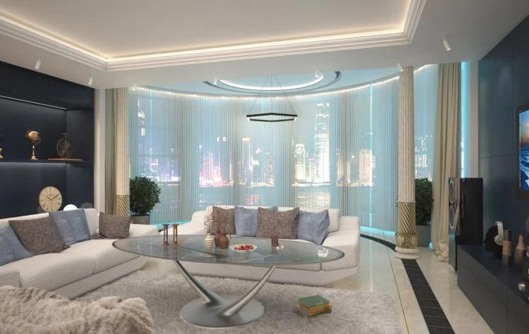 Floating Panel with Ambient Lighting