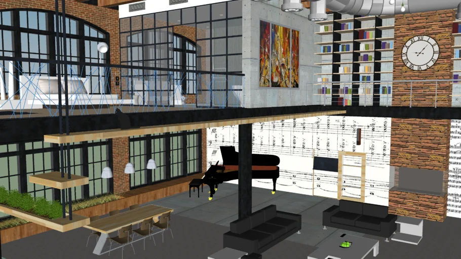 Modern Studio 3D Visualization