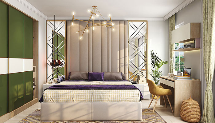 Crystal Chandelier with Backlit Ceiling